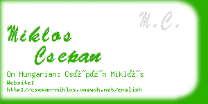 miklos csepan business card